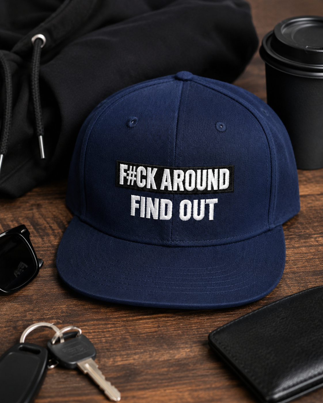 F#CK Around Find Out Hat… Grey Distressed Dad Hat, FAFO Embroidered Vintage Cap, Funny Sarcastic Adjustable Hat for Men & Women