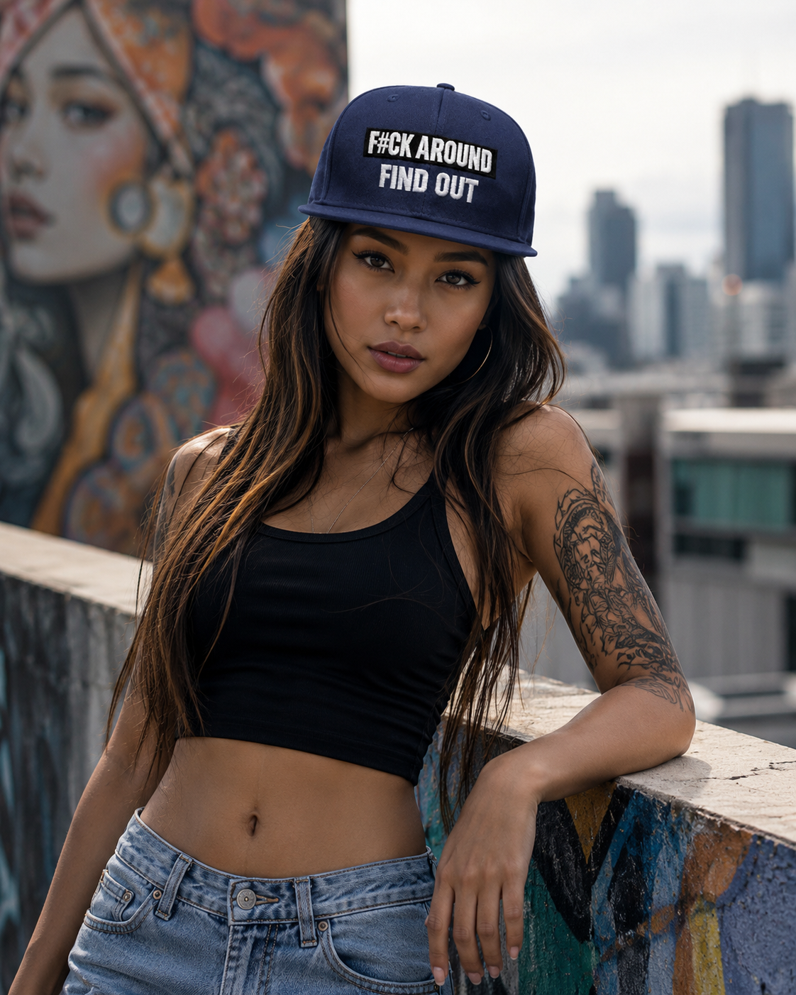 F#CK Around Find Out Hat… Grey Distressed Dad Hat, FAFO Embroidered Vintage Cap, Funny Sarcastic Adjustable Hat for Men & Women