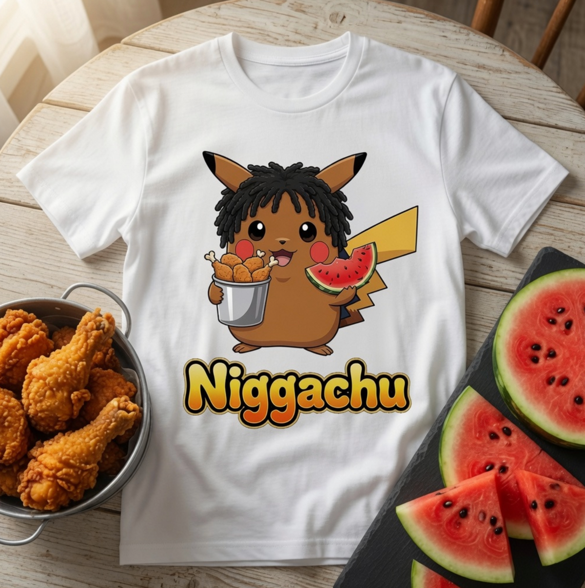 Unisex graphic T-shirt featuring an original humorous retro cartoon-style illustration