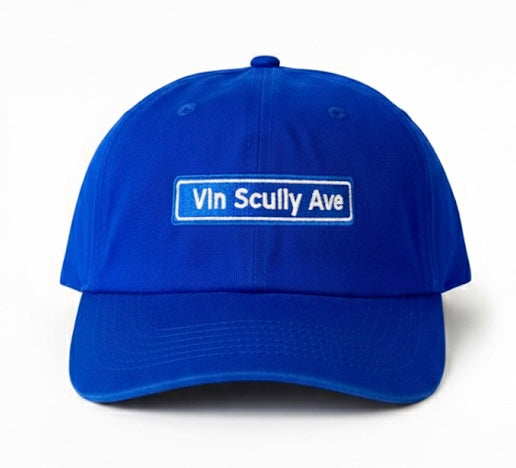 Vin Scully Ave Hat – Royal Blue LA Baseball Dad Hat & Snapback