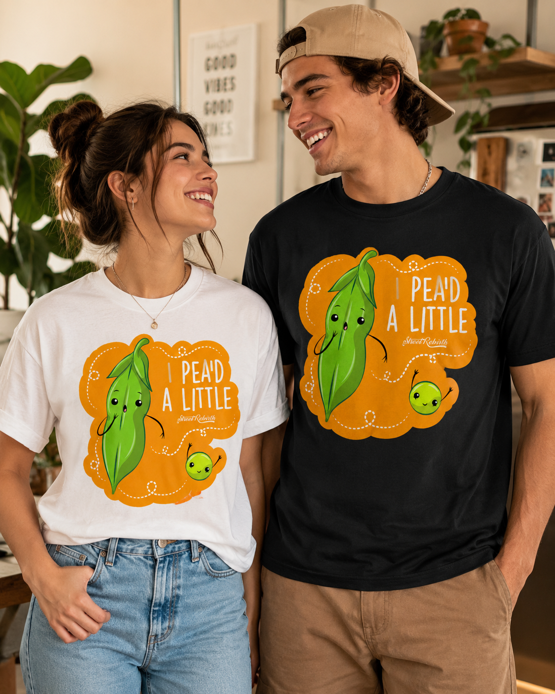 Unisex graphic T-shirt featuring an original humorous illustration, additional product view 2