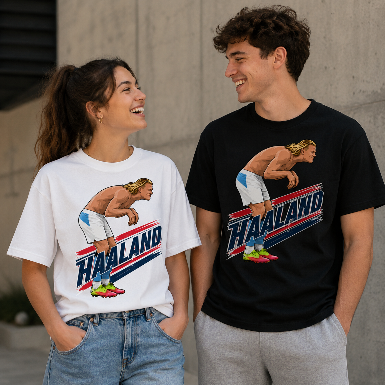 Unisex graphic T-shirt featuring an original soccer humorous illustration, additional product view 3