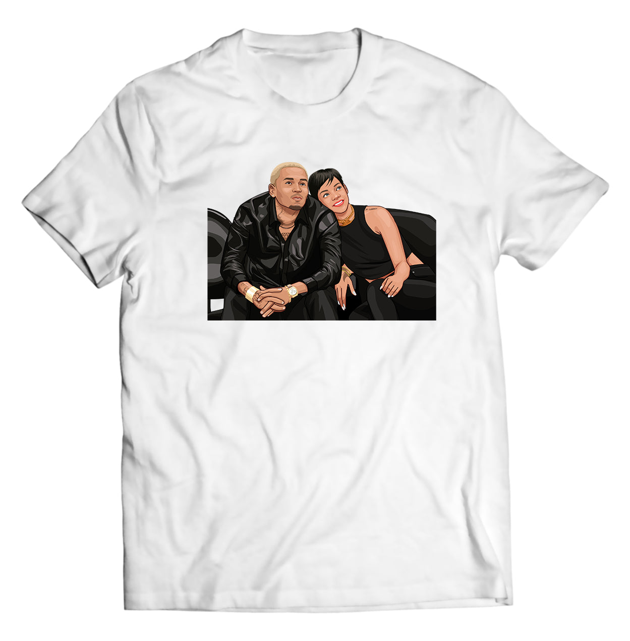 “Chris Brown & Rihanna Era” T-Shirt – Nostalgic R&B Pop Culture Tribute