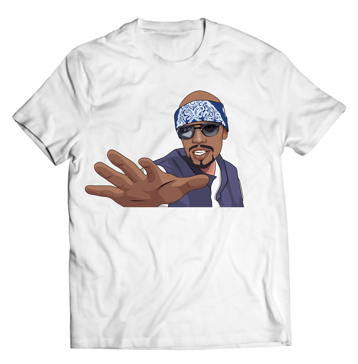 Unisex graphic T-shirt featuring an original music humorous illustration