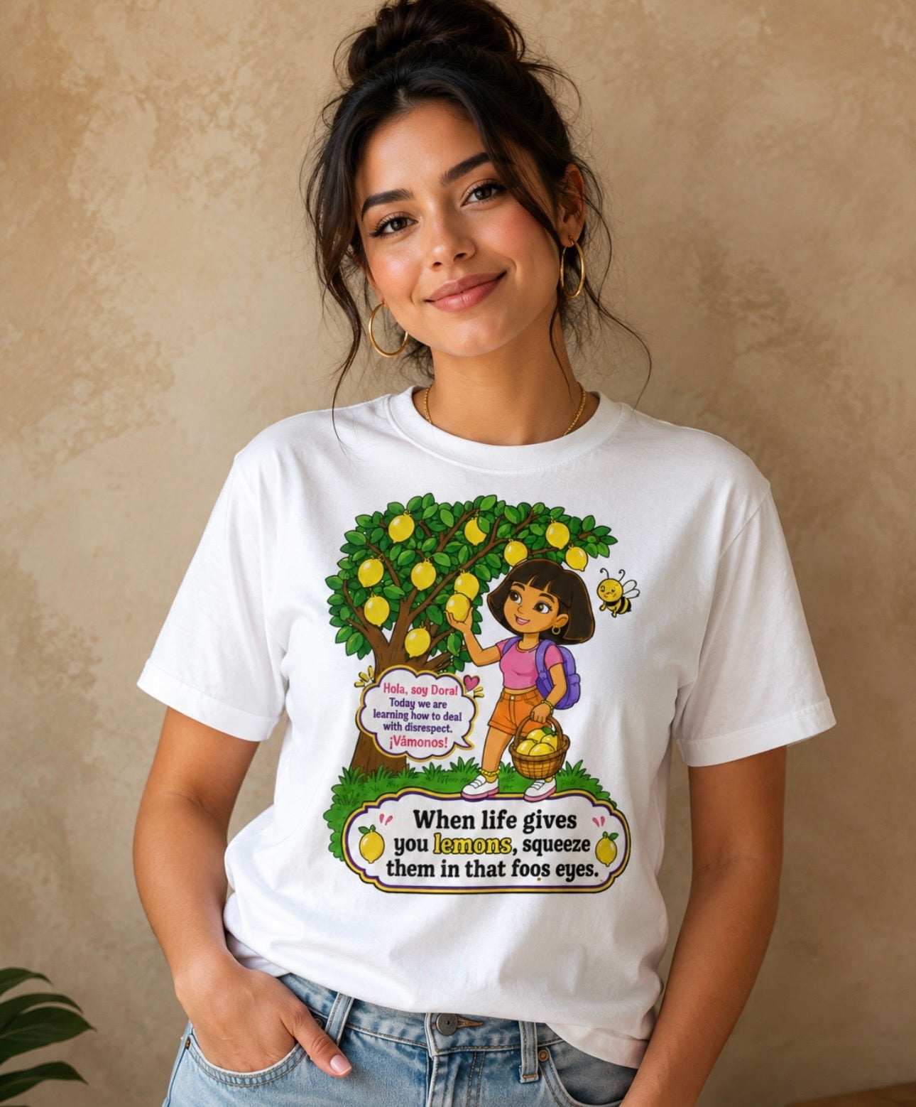 Unisex graphic T-shirt featuring an original humorous illustration