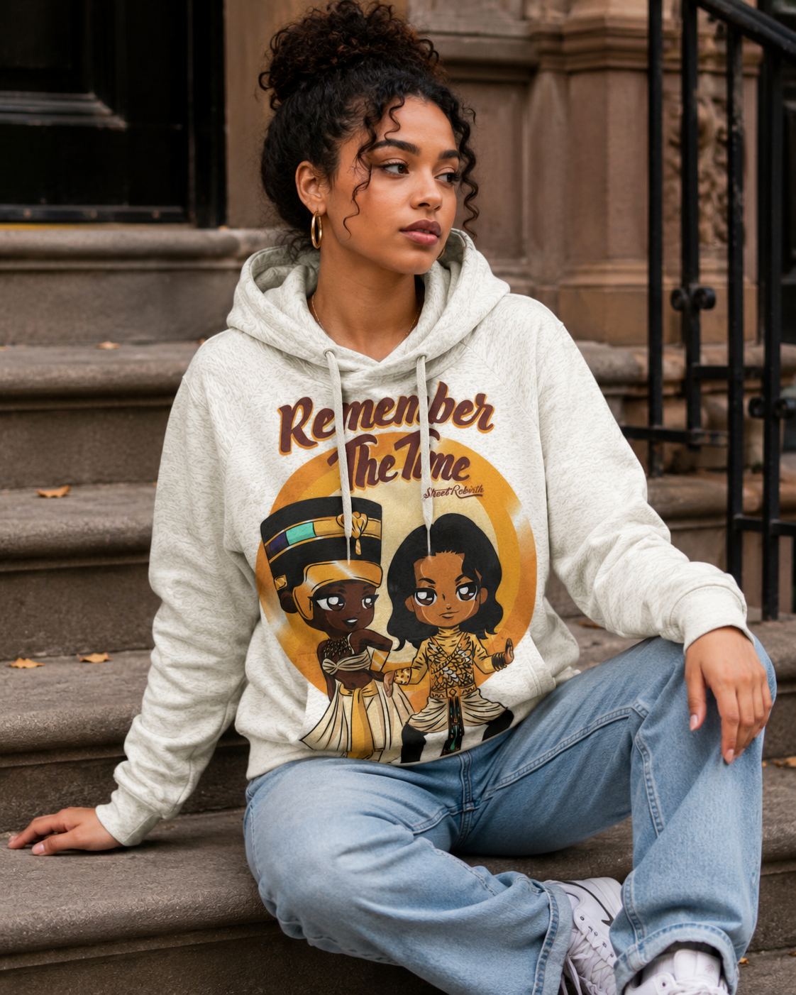 Remember The Time Hoodie… 90s Nostalgia Streetwear | Egyptian Royalty Chibi Art | Street Rebirth Original