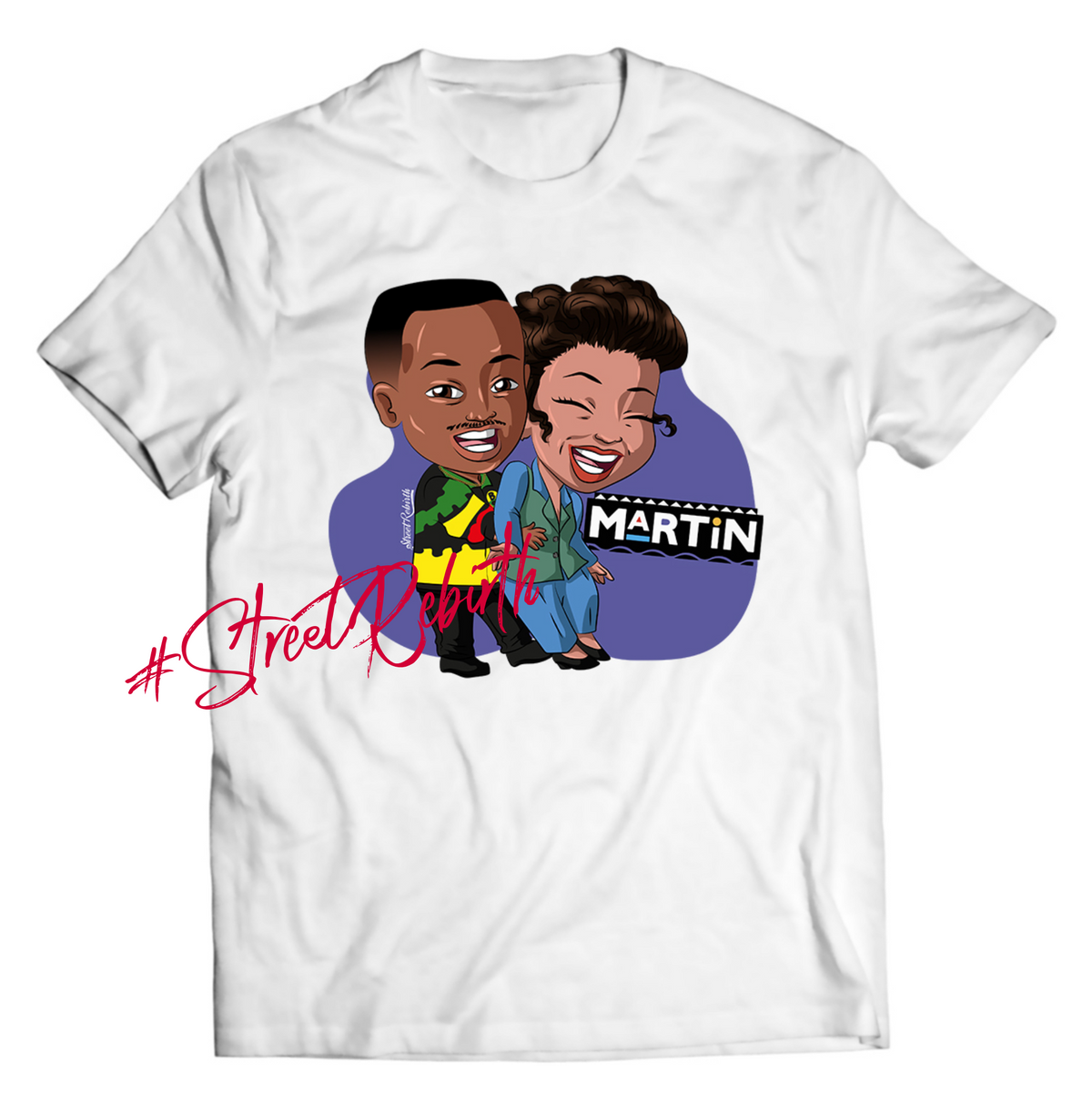 Unisex graphic T-shirt featuring an original romantic humorous retro illustration