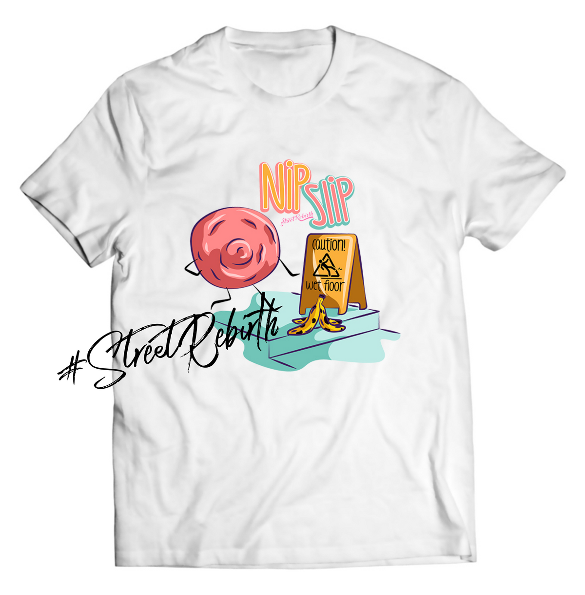 Unisex graphic T-shirt featuring an original humorous illustration
