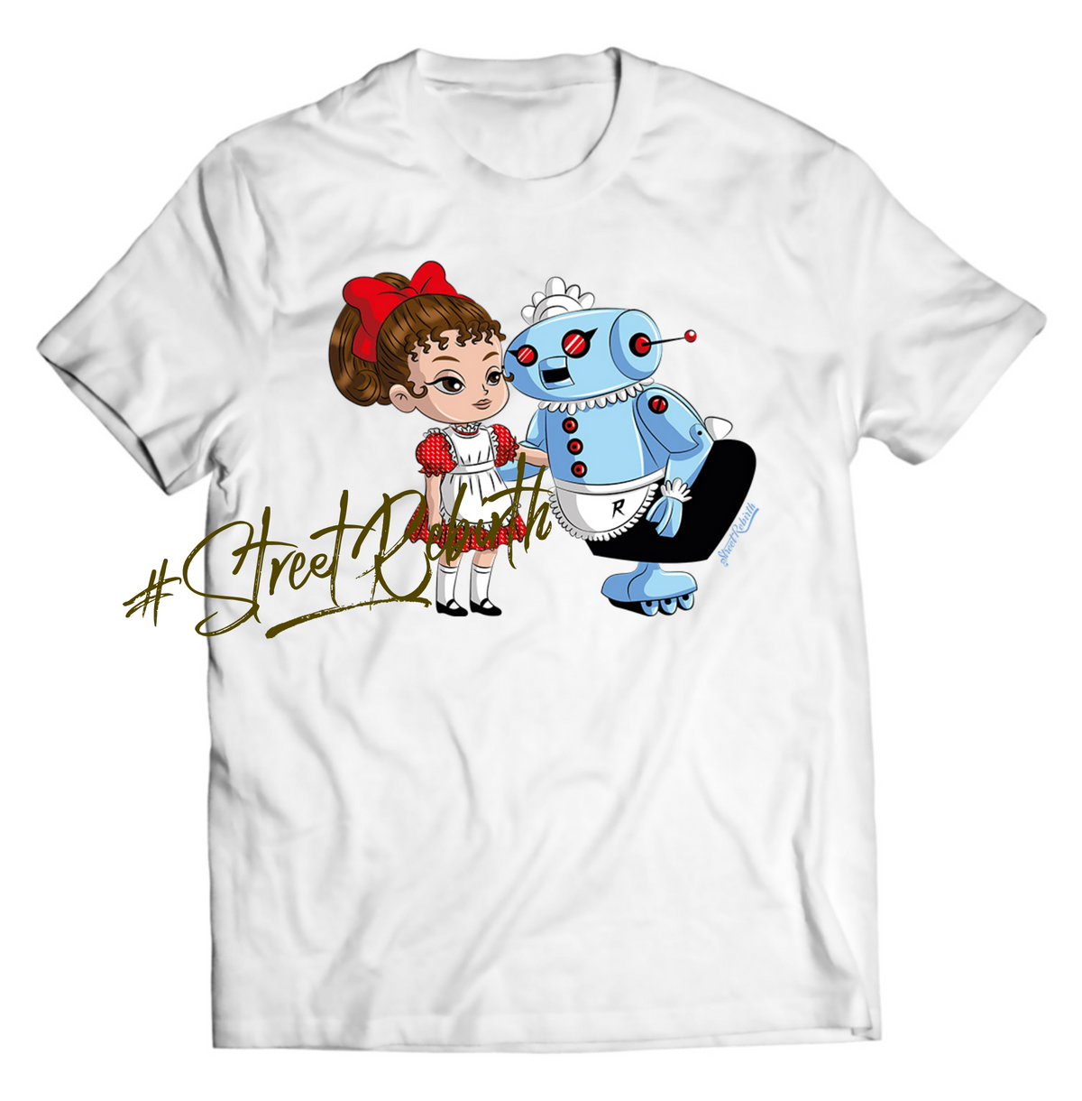 Unisex graphic T-shirt featuring an original humorous retro cartoon-style illustration