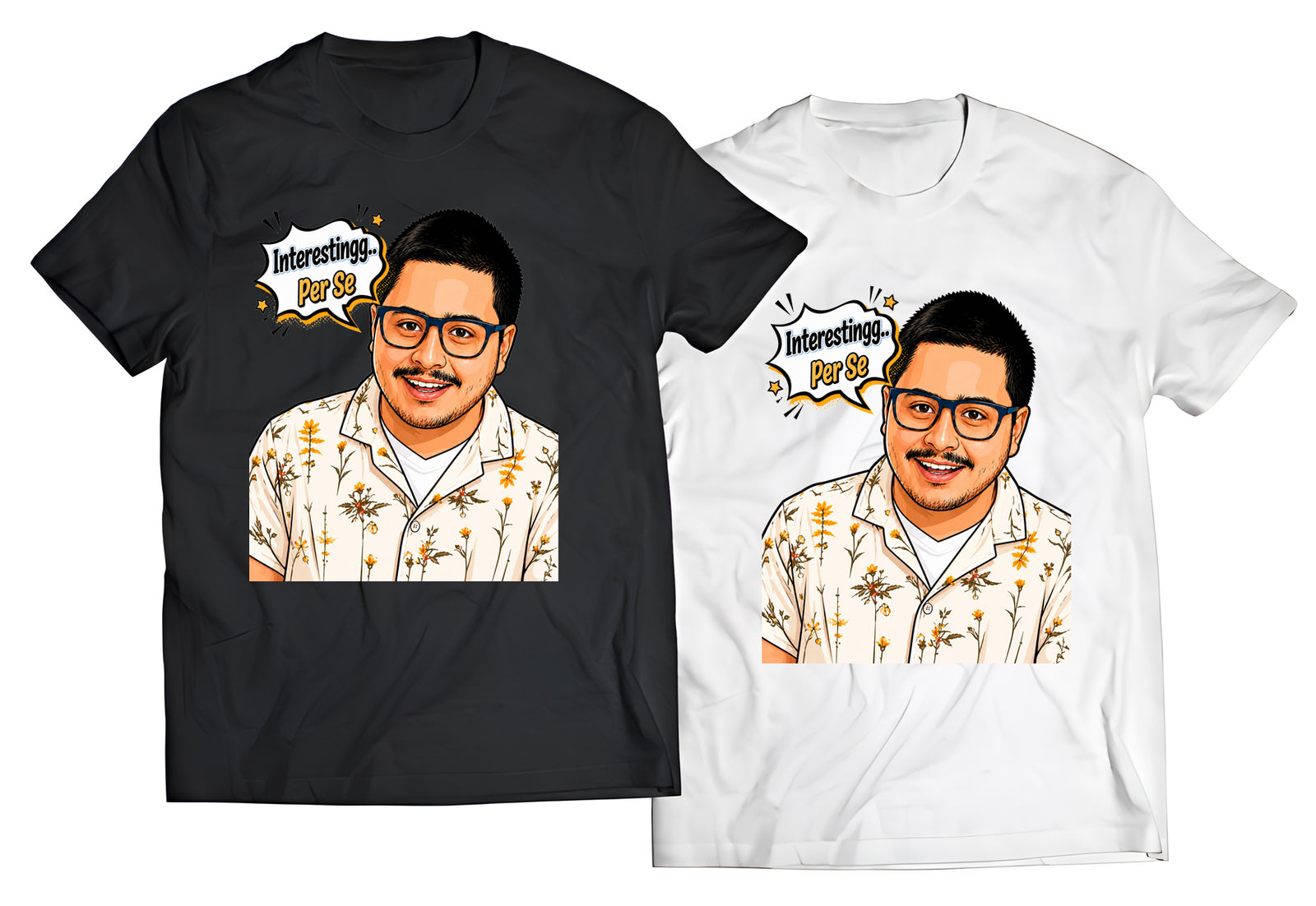 Unisex graphic T-shirt featuring an original humorous illustration, alternate product view