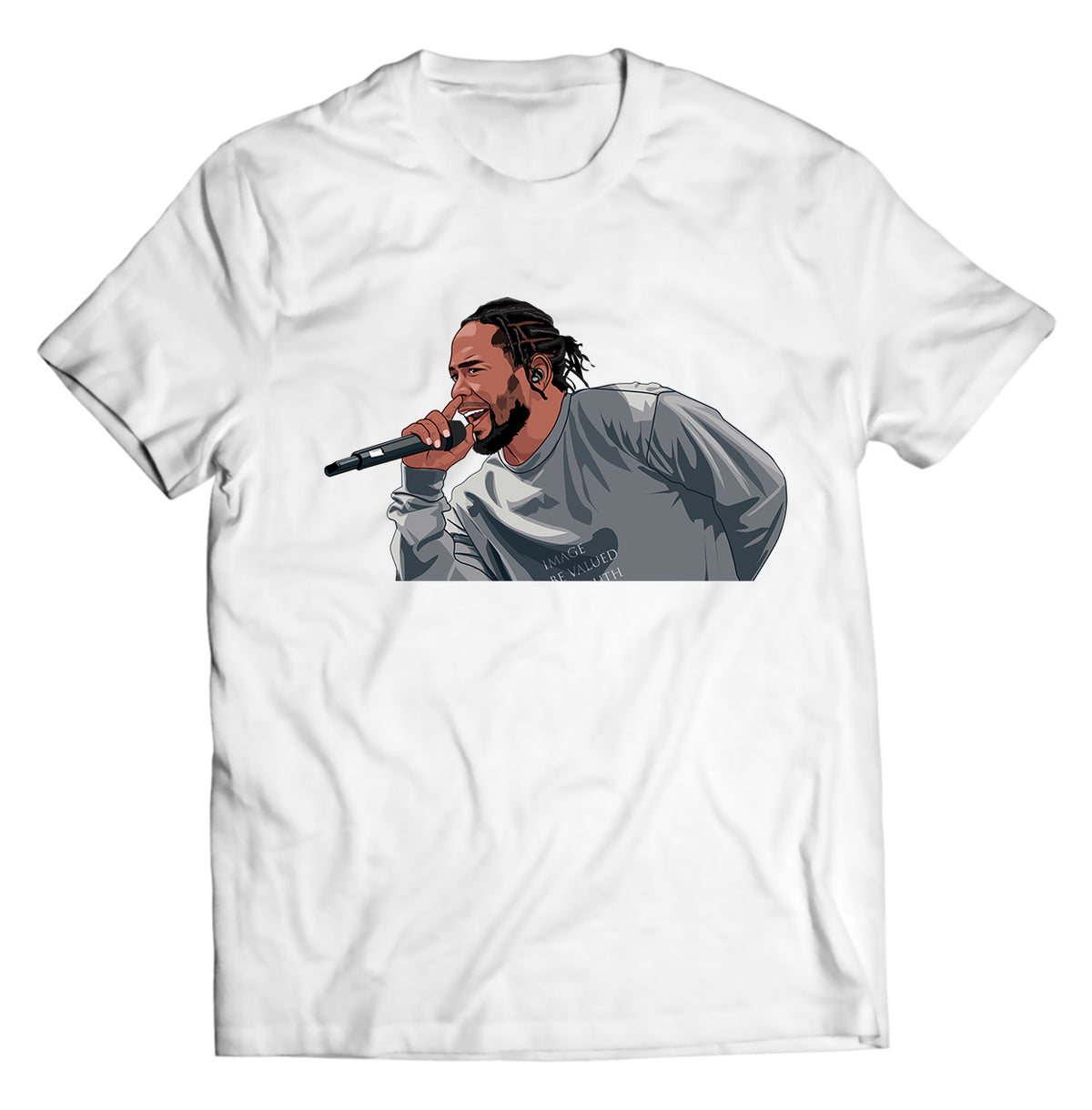 Unisex graphic T-shirt featuring an original hip hop music illustration