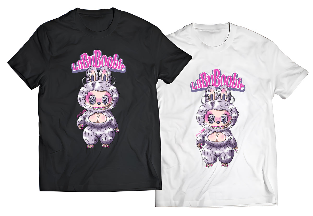 Unisex graphic T-shirt featuring an original spooky humorous cute illustration