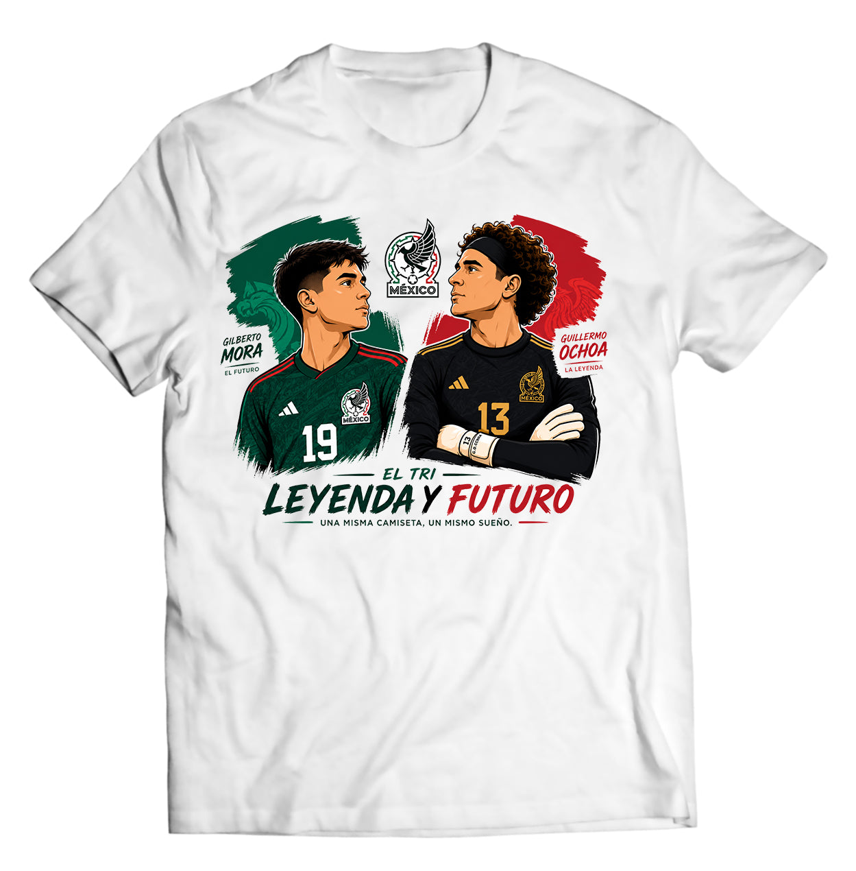 Unisex graphic T-shirt featuring an original soccer cultural illustration