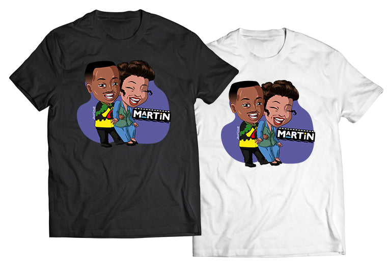 “Chibi Love – Martin & Gina Edition” T-Shirt | 90s Couple Goals in Cartoon Form