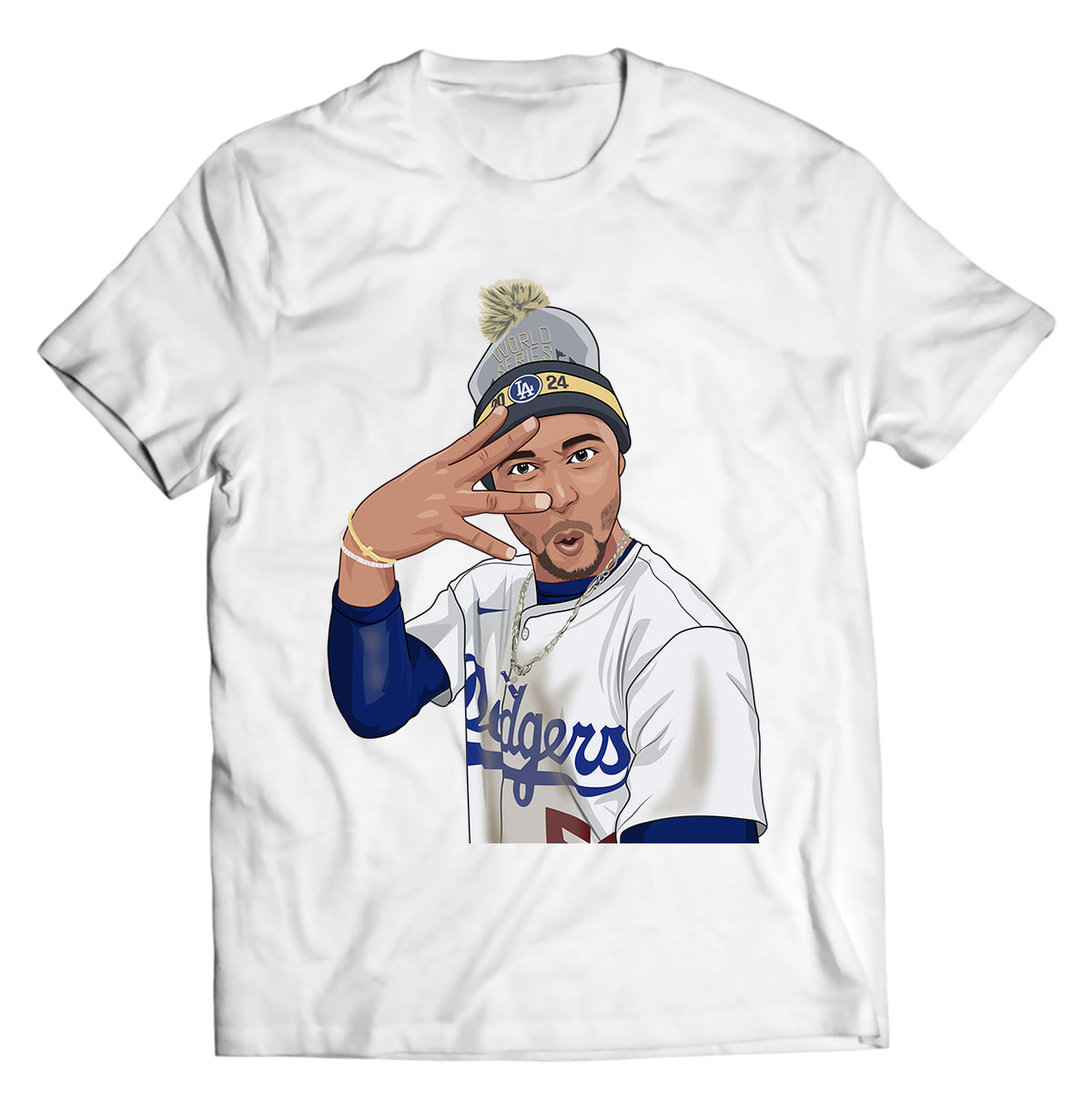 Unisex graphic T-shirt featuring an original baseball illustration