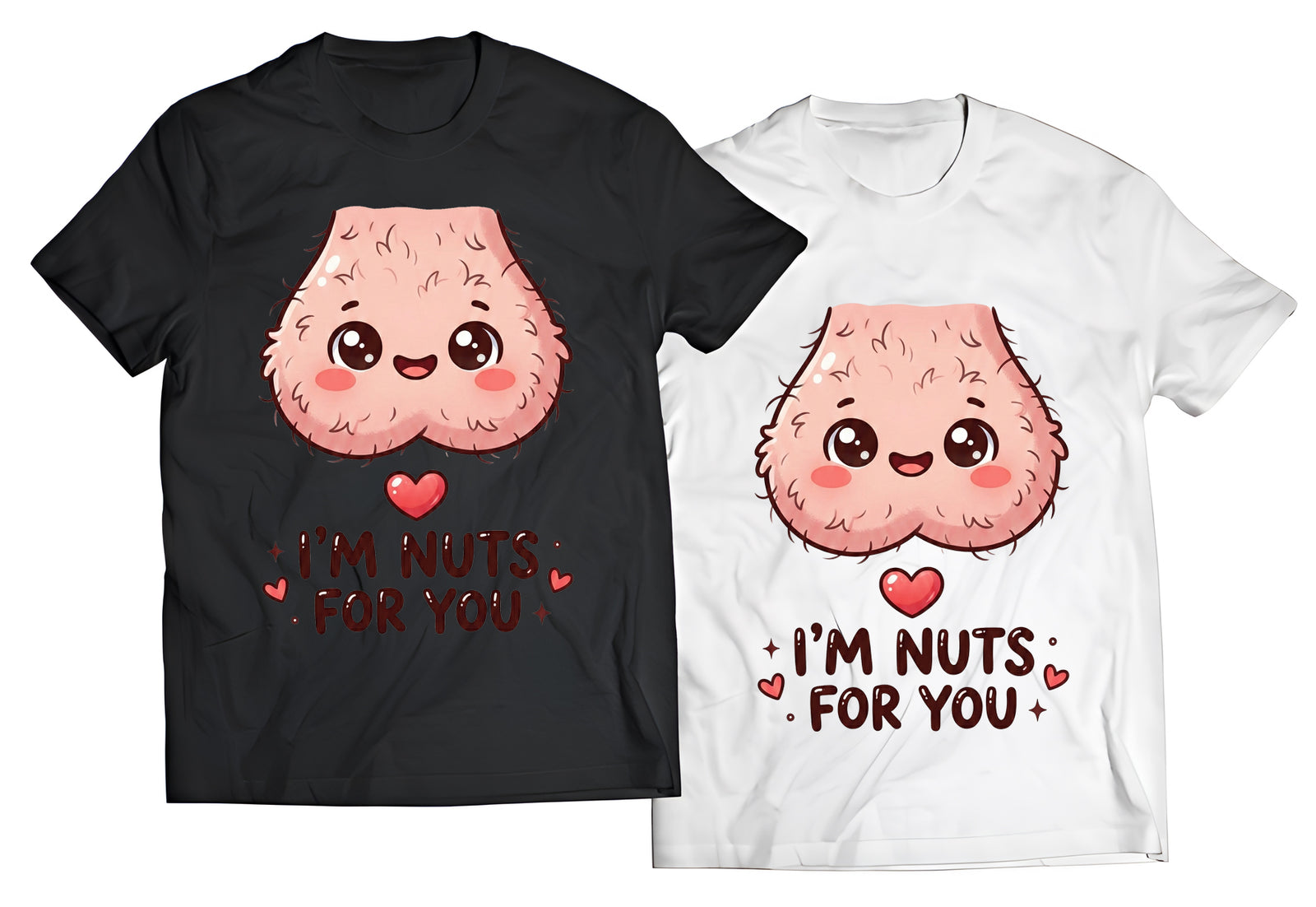 "I'm Nuts For You" Funny Valentine's T-Shirt - Unisex Graphic Tee