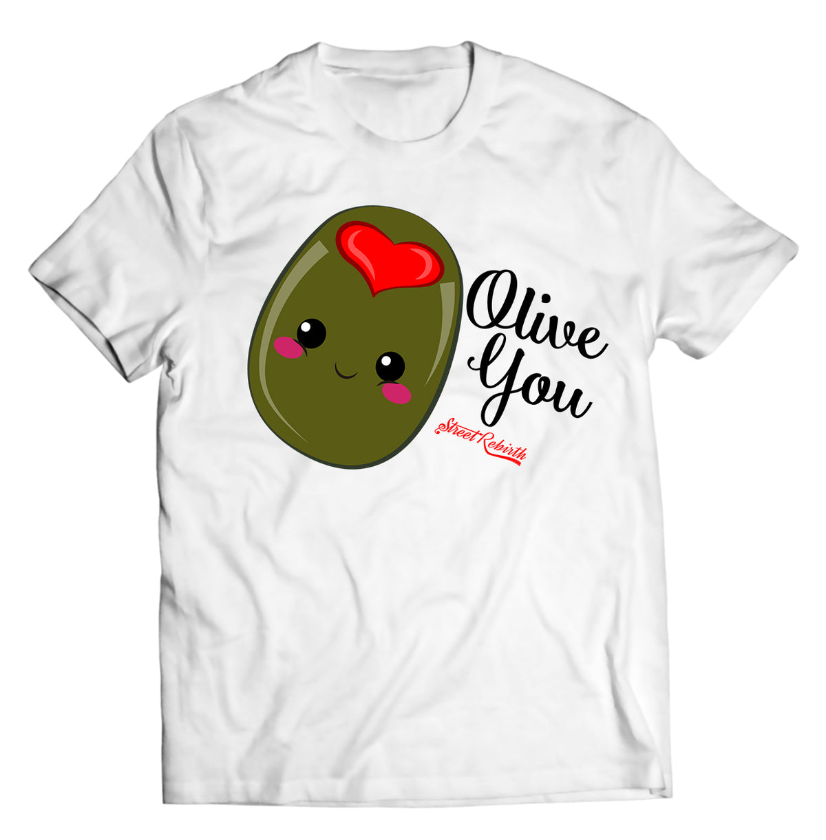 Unisex graphic T-shirt featuring an original romantic humorous illustration
