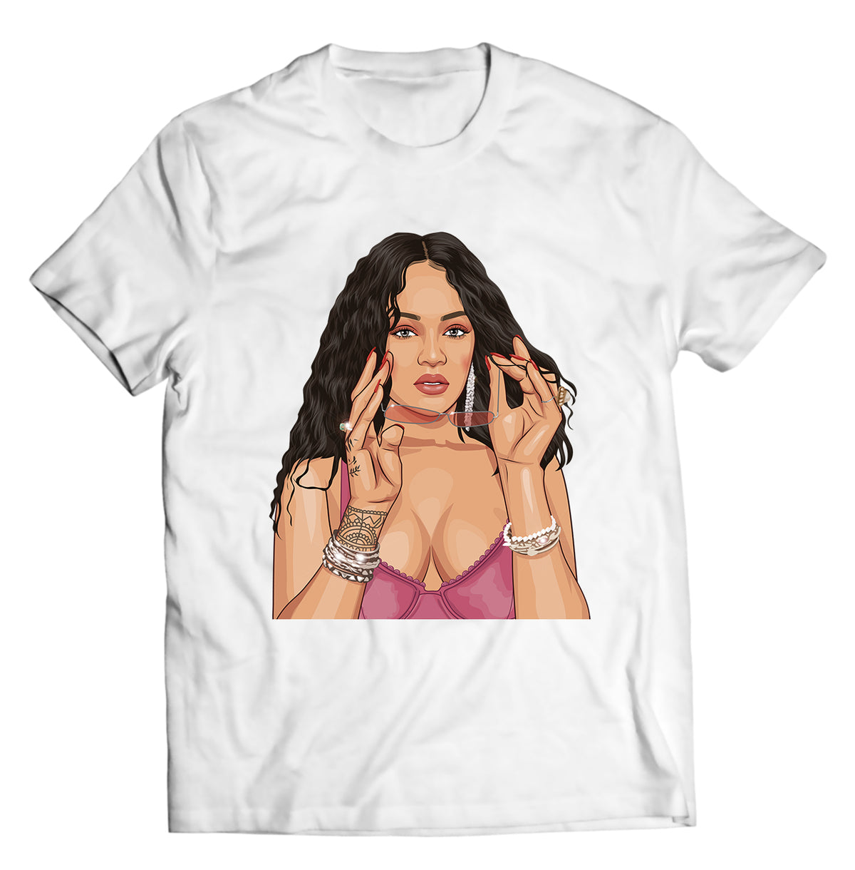 Unisex graphic T-shirt featuring an original music illustration