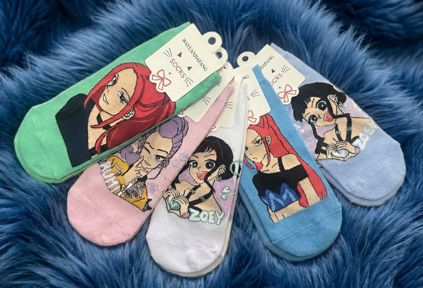 HUNTRIX K Pop Socks – 5 Styles – Soft, Stretchy & Youth Size (35–41 EU / US Women’s 5–10)