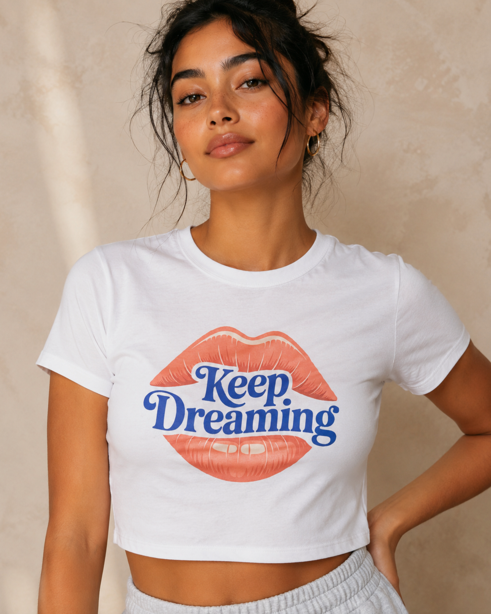 Graphic crop top featuring an original colorful illustration, additional product view 18