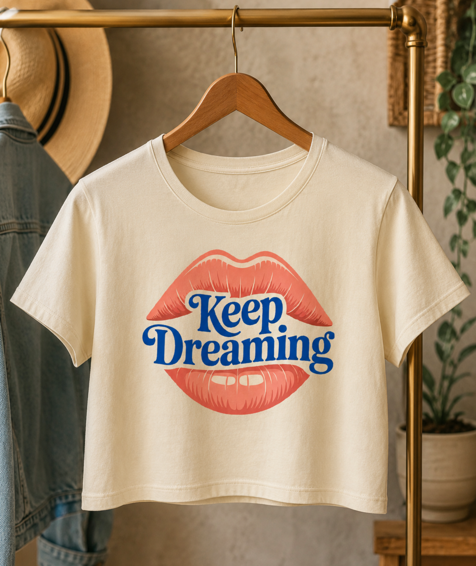 Graphic crop top featuring an original colorful illustration, additional product view 17