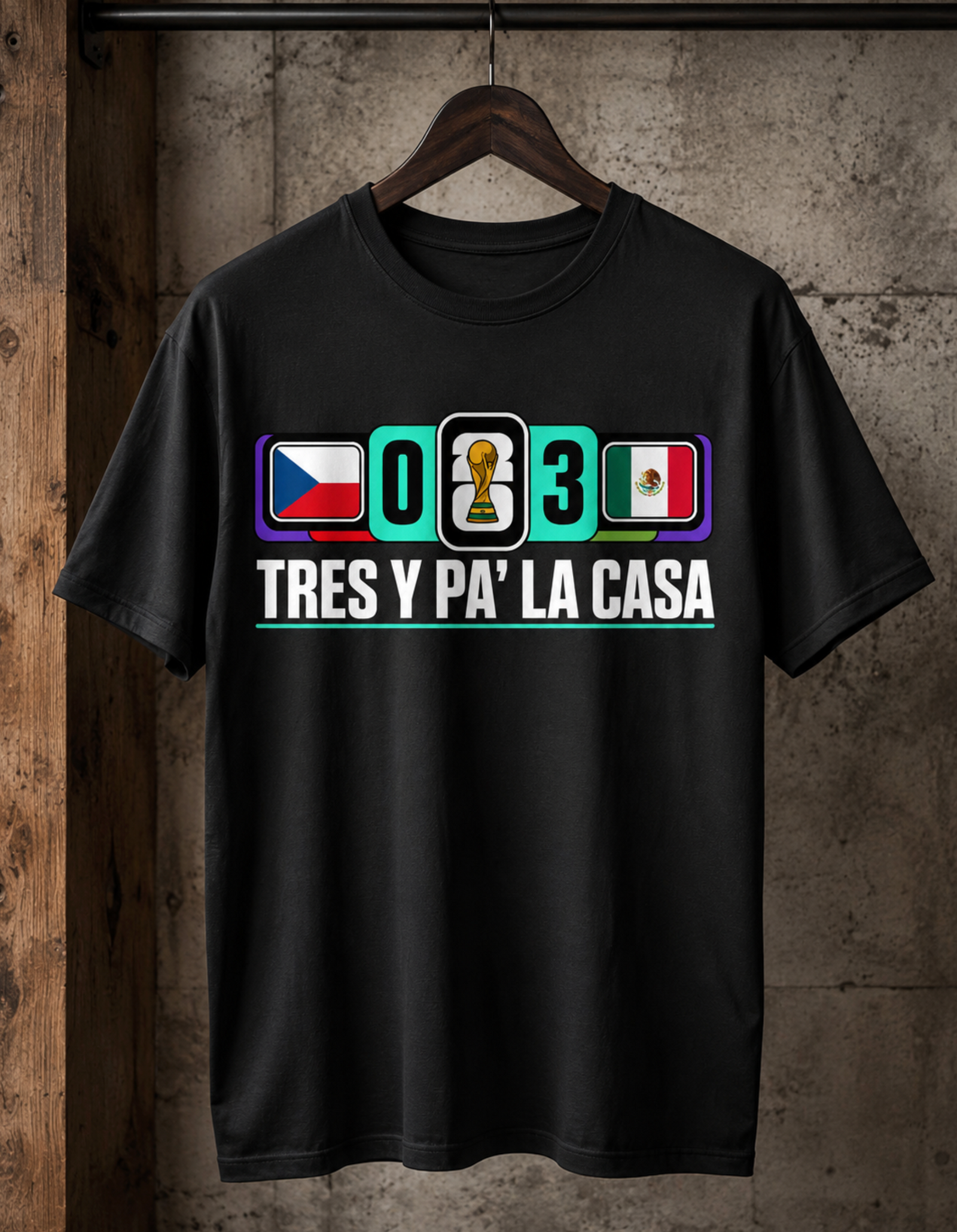 Unisex graphic T-shirt featuring an original soccer cultural humorous illustration, additional product view 5