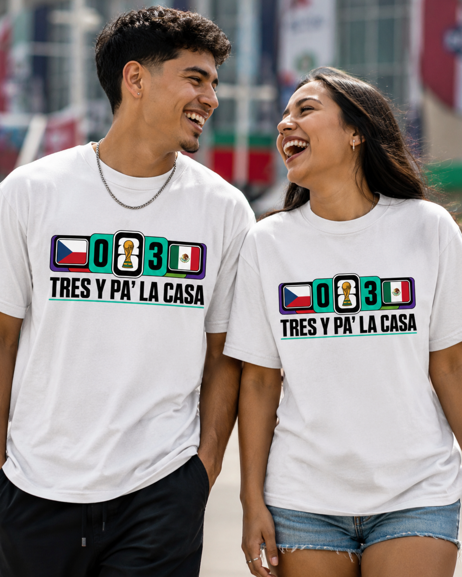 Unisex graphic T-shirt featuring an original soccer cultural humorous illustration, additional product view 4