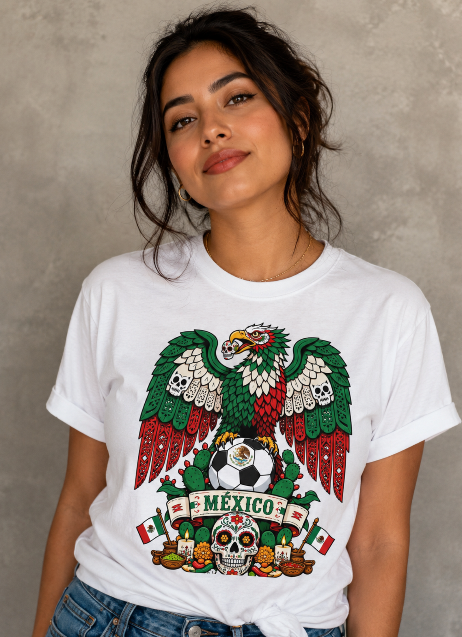 Unisex graphic T-shirt featuring an original soccer cultural illustration, additional product view 7