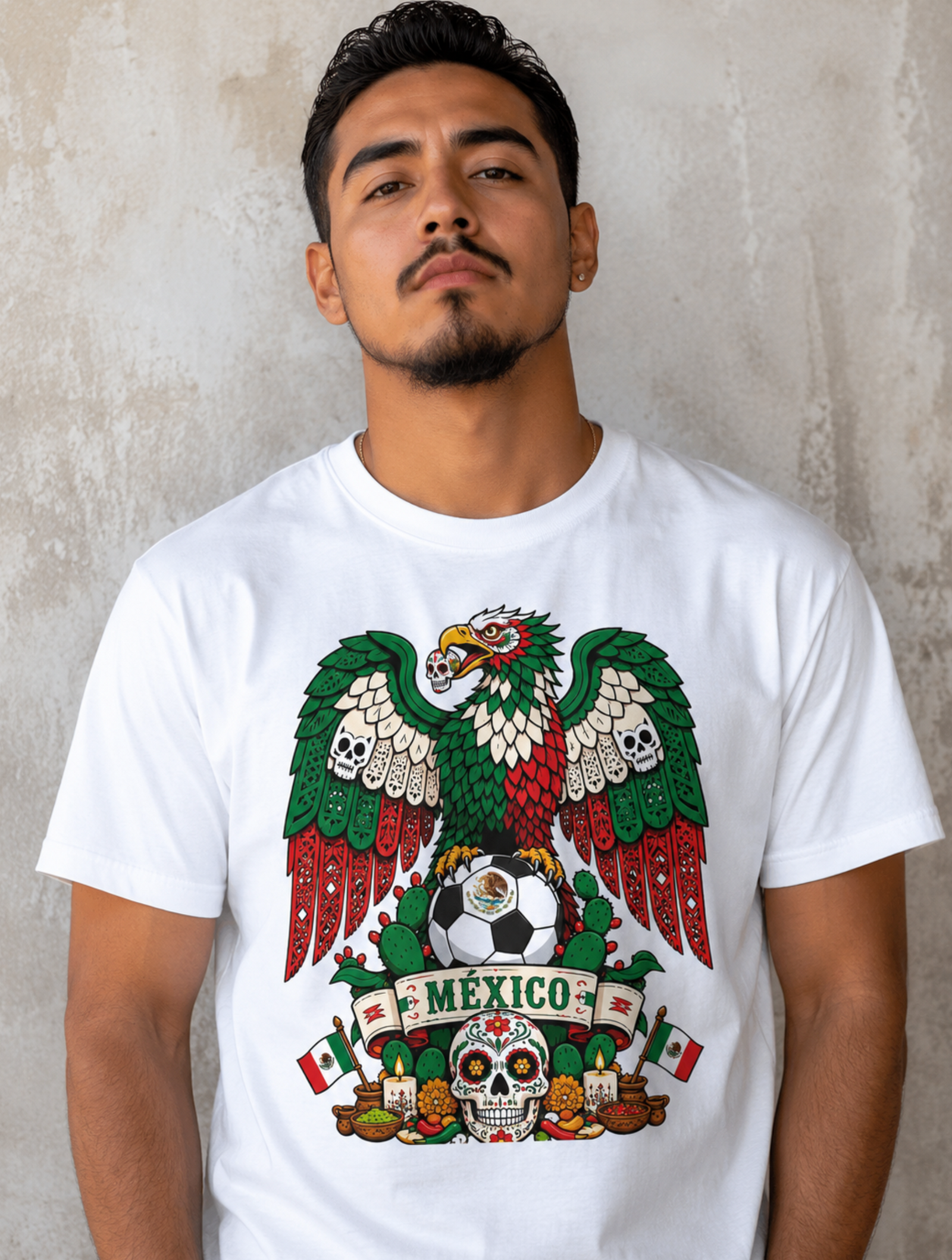 Unisex graphic T-shirt featuring an original soccer cultural illustration, additional product view 6