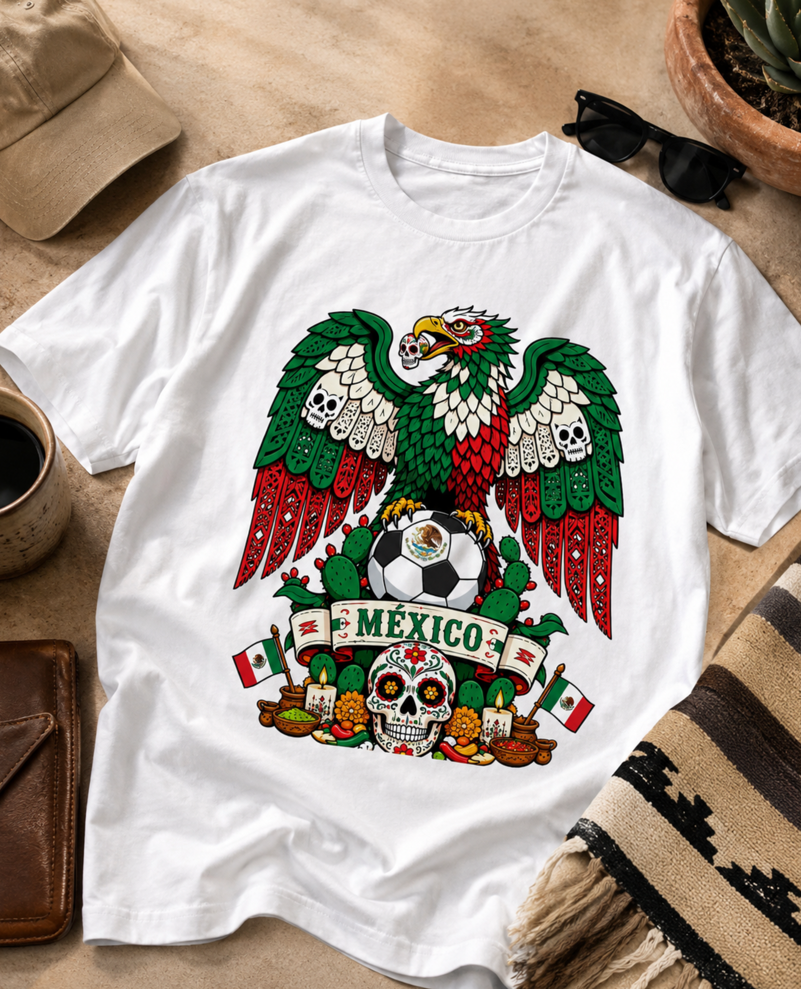 Unisex graphic T-shirt featuring an original soccer cultural illustration