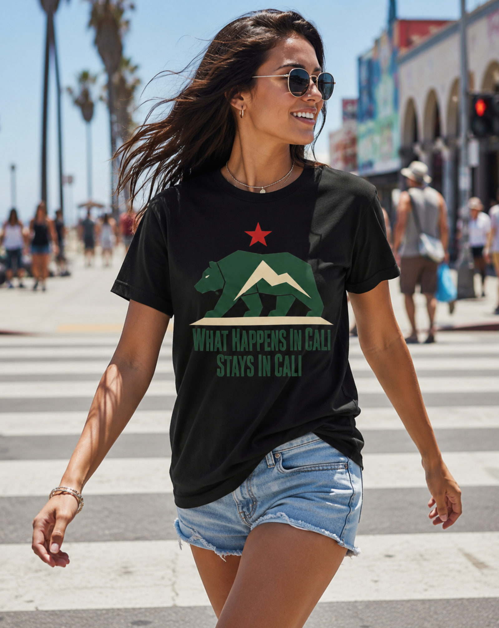 California Shirt – What Happens In Cali Bear Graphic Tee