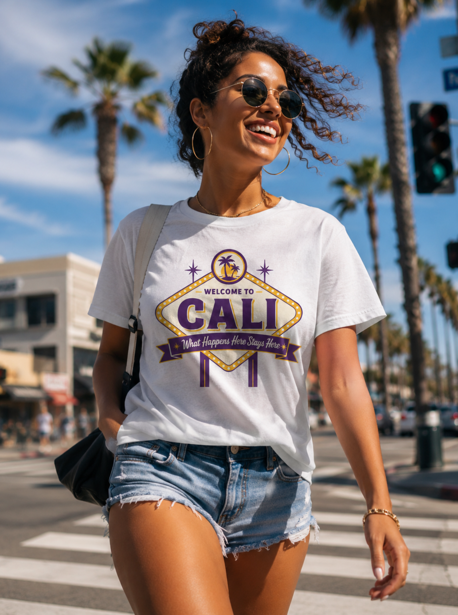 California Shirt – Welcome To Cali Retro Marquee Graphic Tee