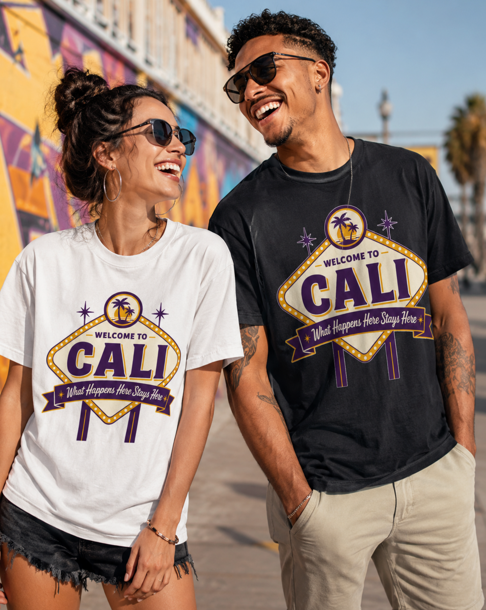 California Shirt – Welcome To Cali Retro Marquee Graphic Tee