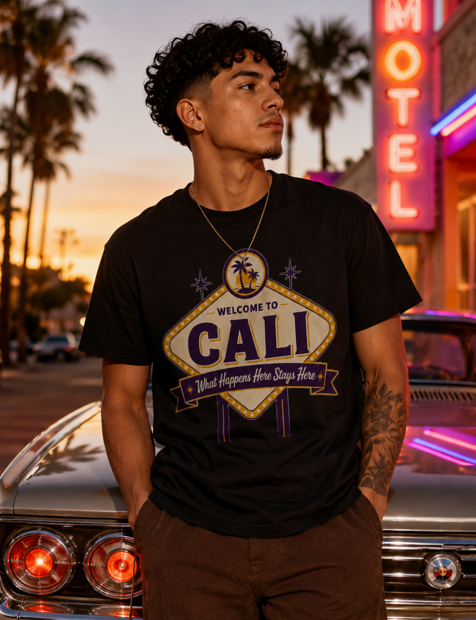 California Shirt – Welcome To Cali Retro Marquee Graphic Tee
