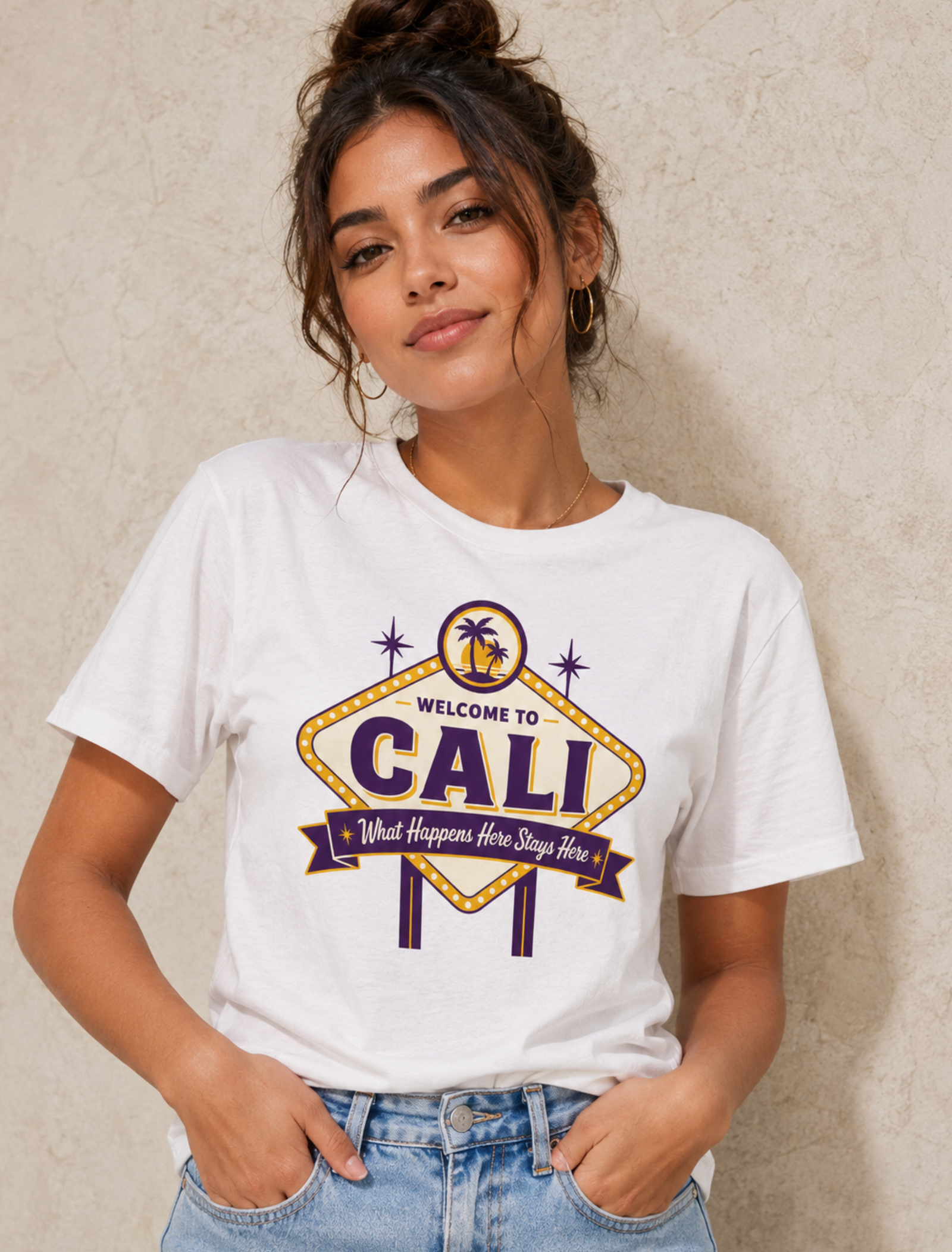 California Shirt – Welcome To Cali Retro Marquee Graphic Tee