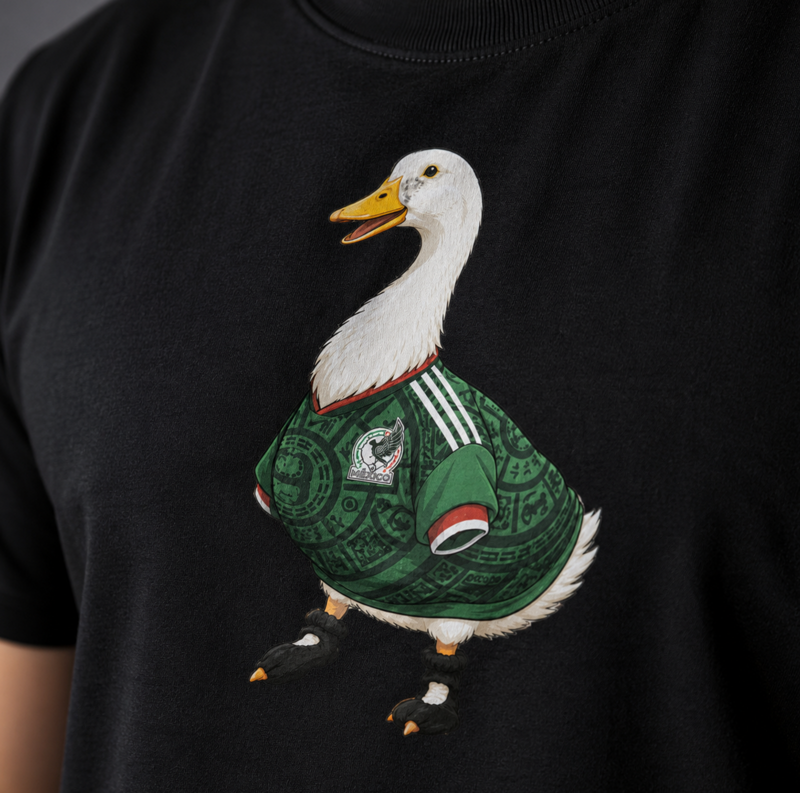 Unisex graphic T-shirt featuring an original soccer humorous illustration, additional product view 3