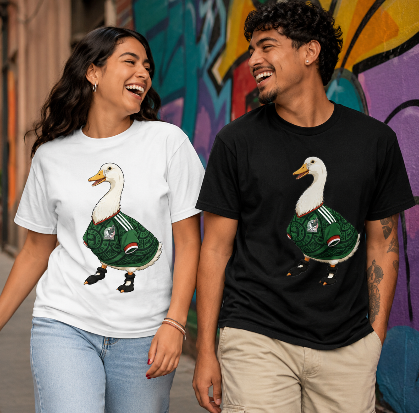 Unisex graphic T-shirt featuring an original soccer humorous illustration, additional product view 2