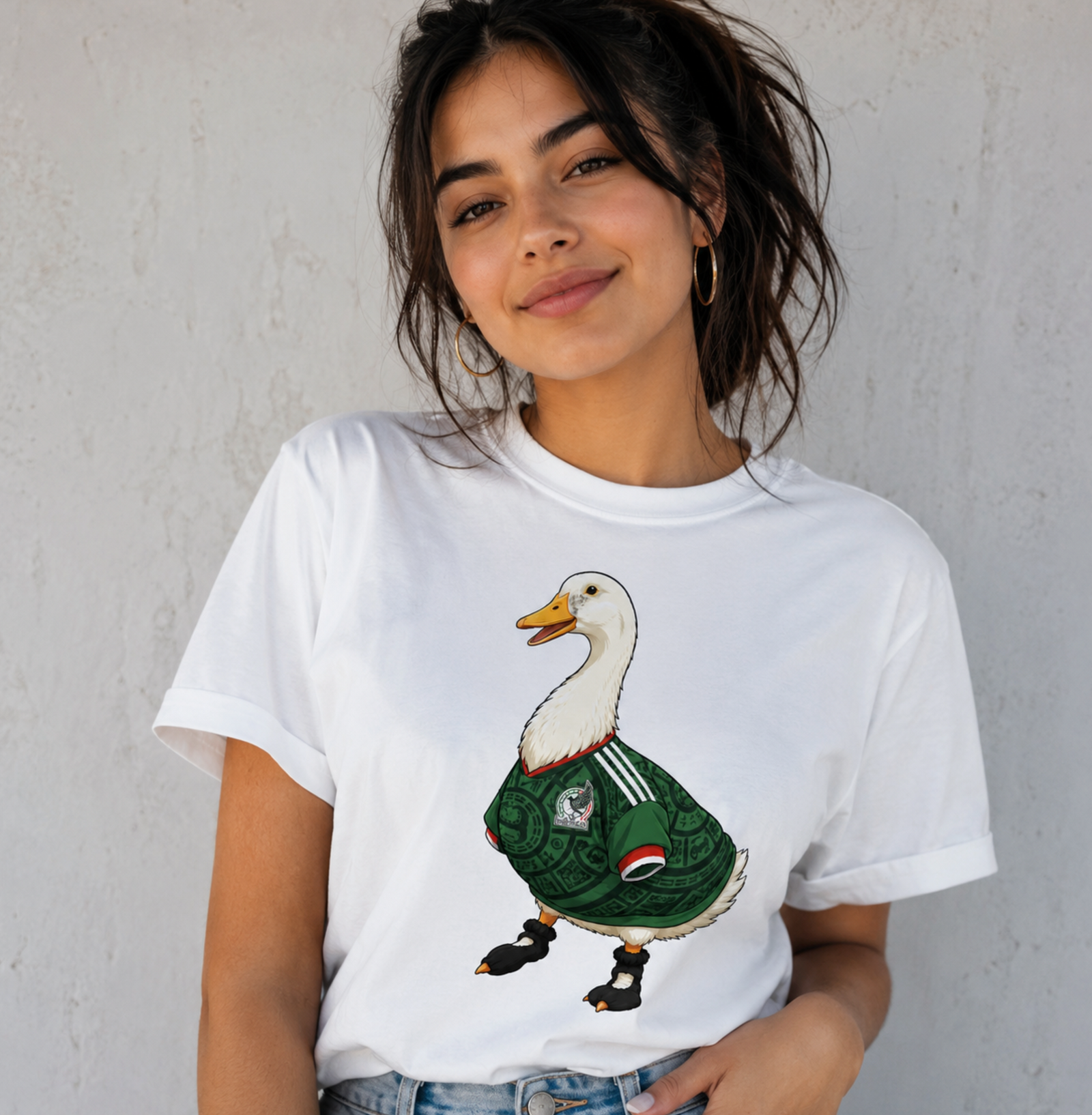 Unisex graphic T-shirt featuring an original soccer humorous illustration, alternate product view