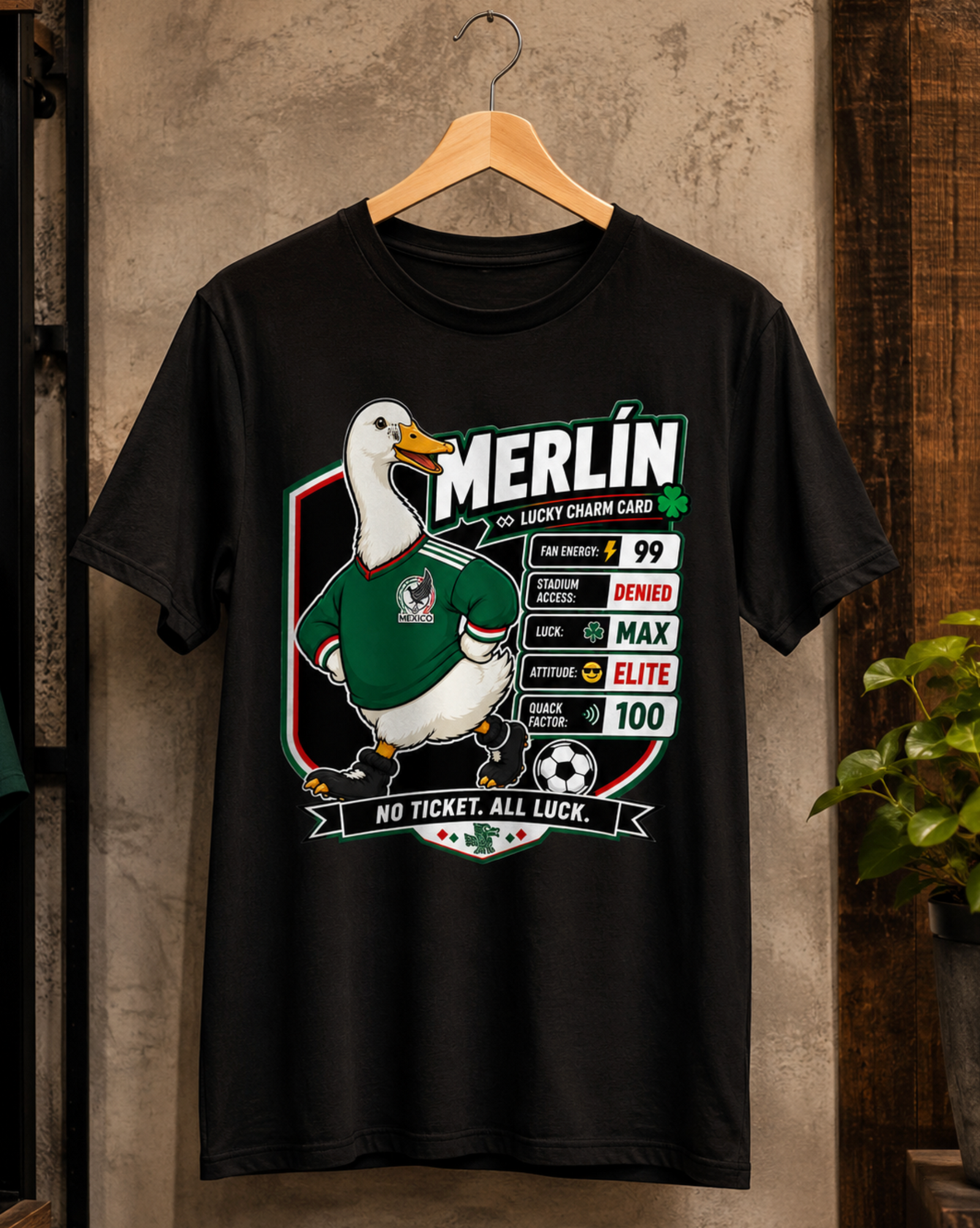 Unisex graphic T-shirt featuring an original soccer humorous illustration, alternate product view