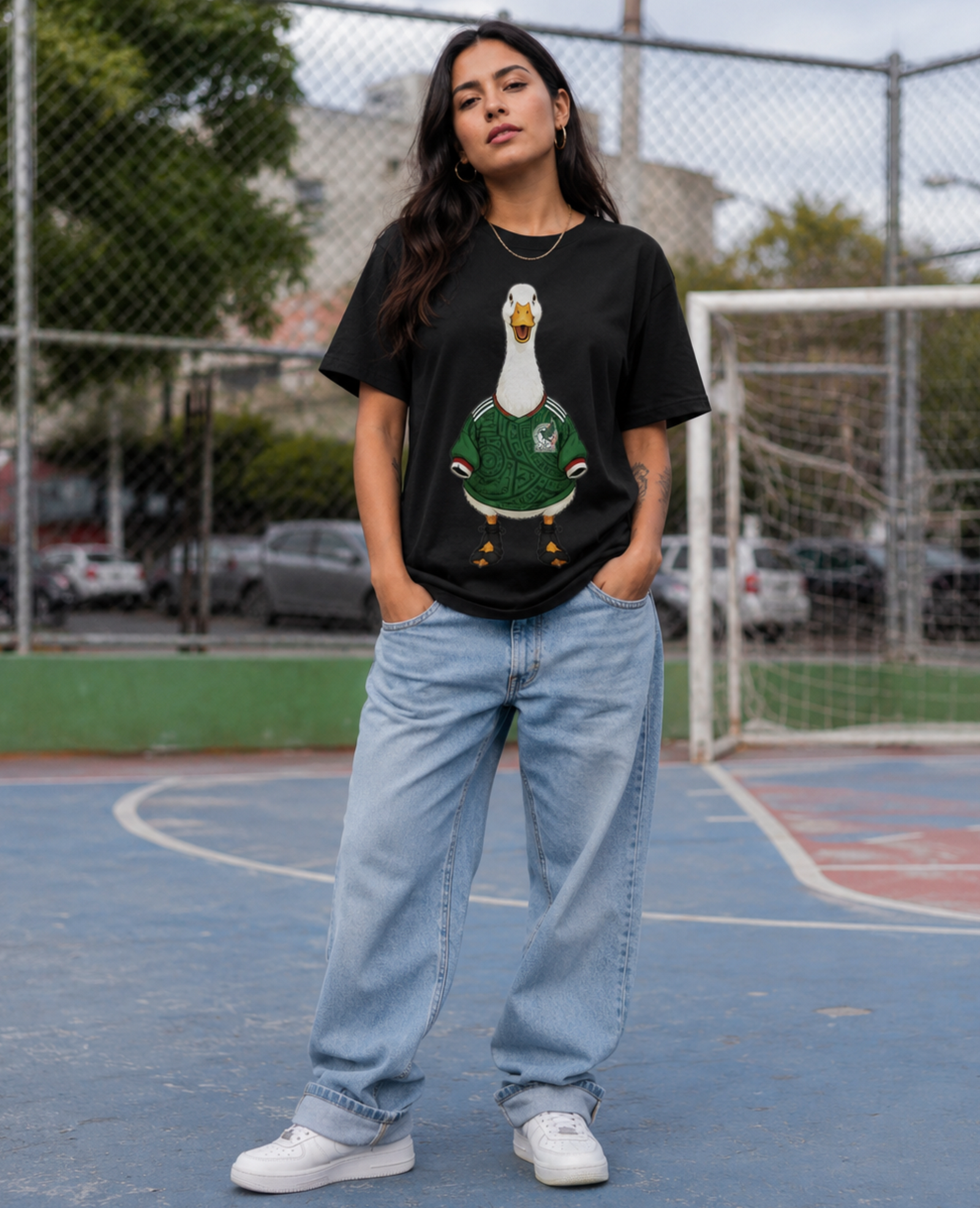 Unisex graphic T-shirt featuring an original soccer humorous illustration, additional product view 4