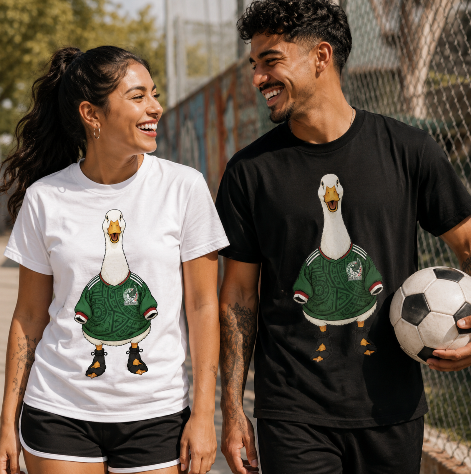 Unisex graphic T-shirt featuring an original soccer humorous illustration, additional product view 3