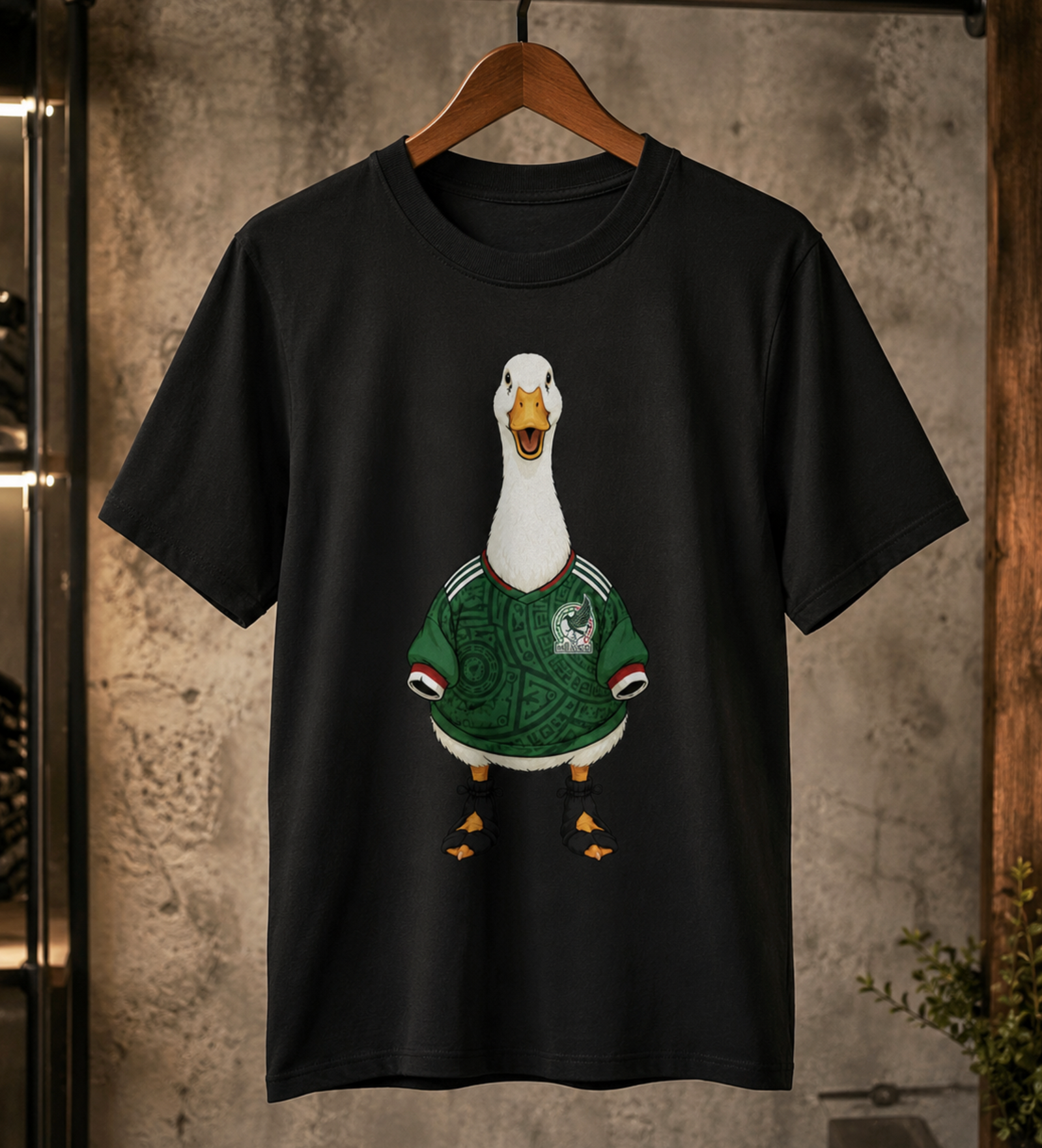 Unisex graphic T-shirt featuring an original soccer humorous illustration, alternate product view