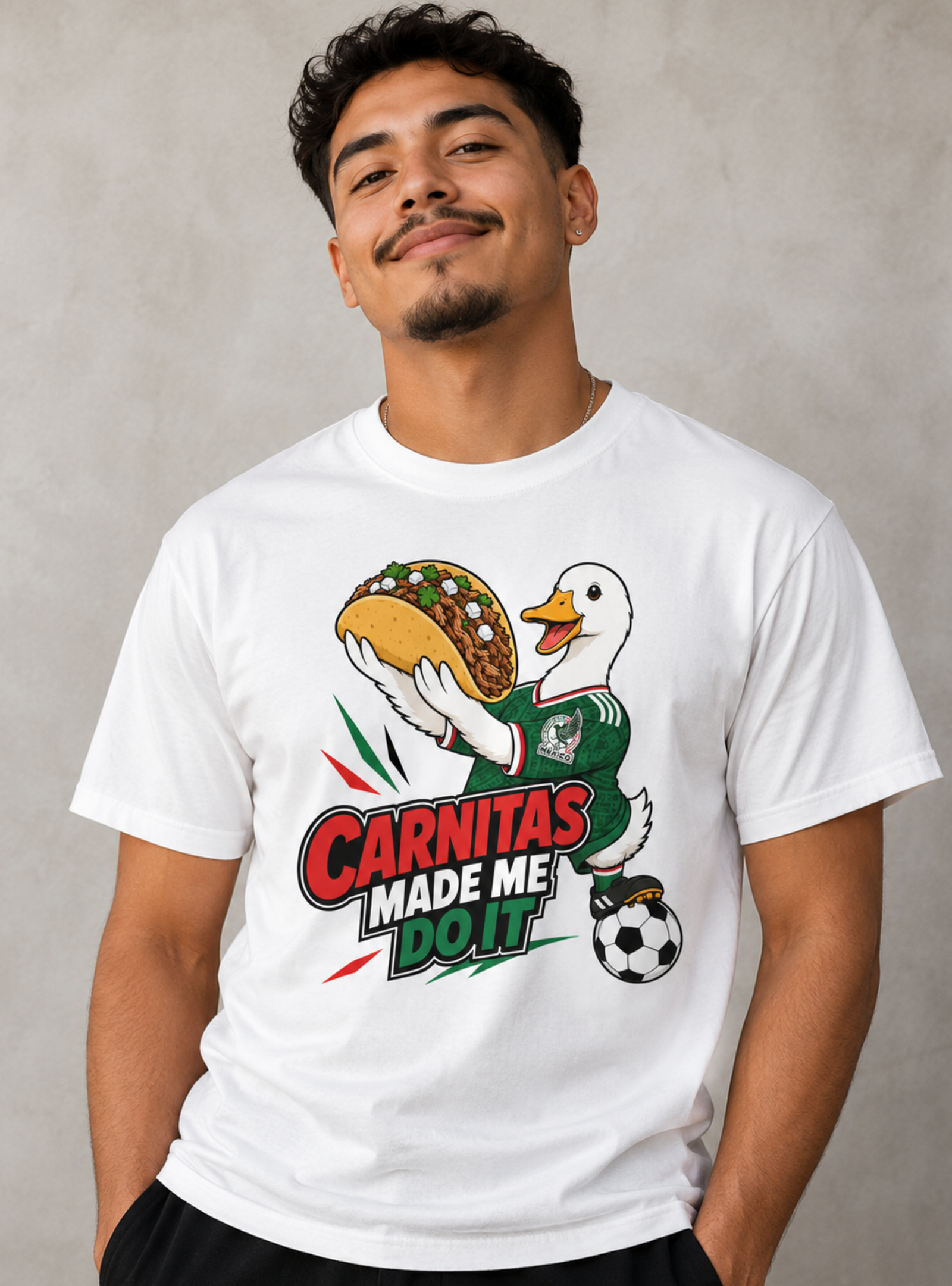 Unisex graphic T-shirt featuring an original food-themed humorous illustration, additional product view 6