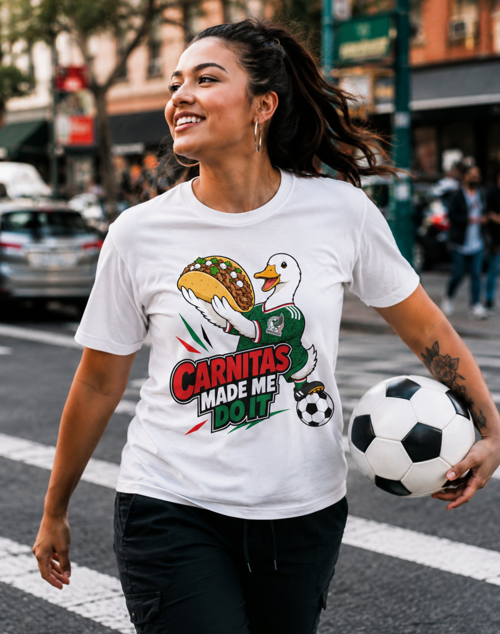 Unisex graphic T-shirt featuring an original food-themed humorous illustration, additional product view 2