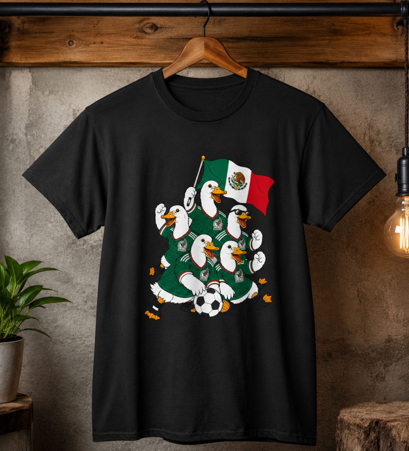 Unisex graphic T-shirt featuring an original soccer humorous illustration, additional product view 5