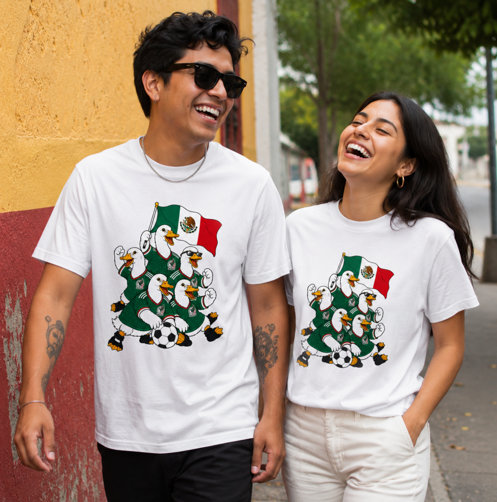 Unisex graphic T-shirt featuring an original soccer humorous illustration, additional product view 3