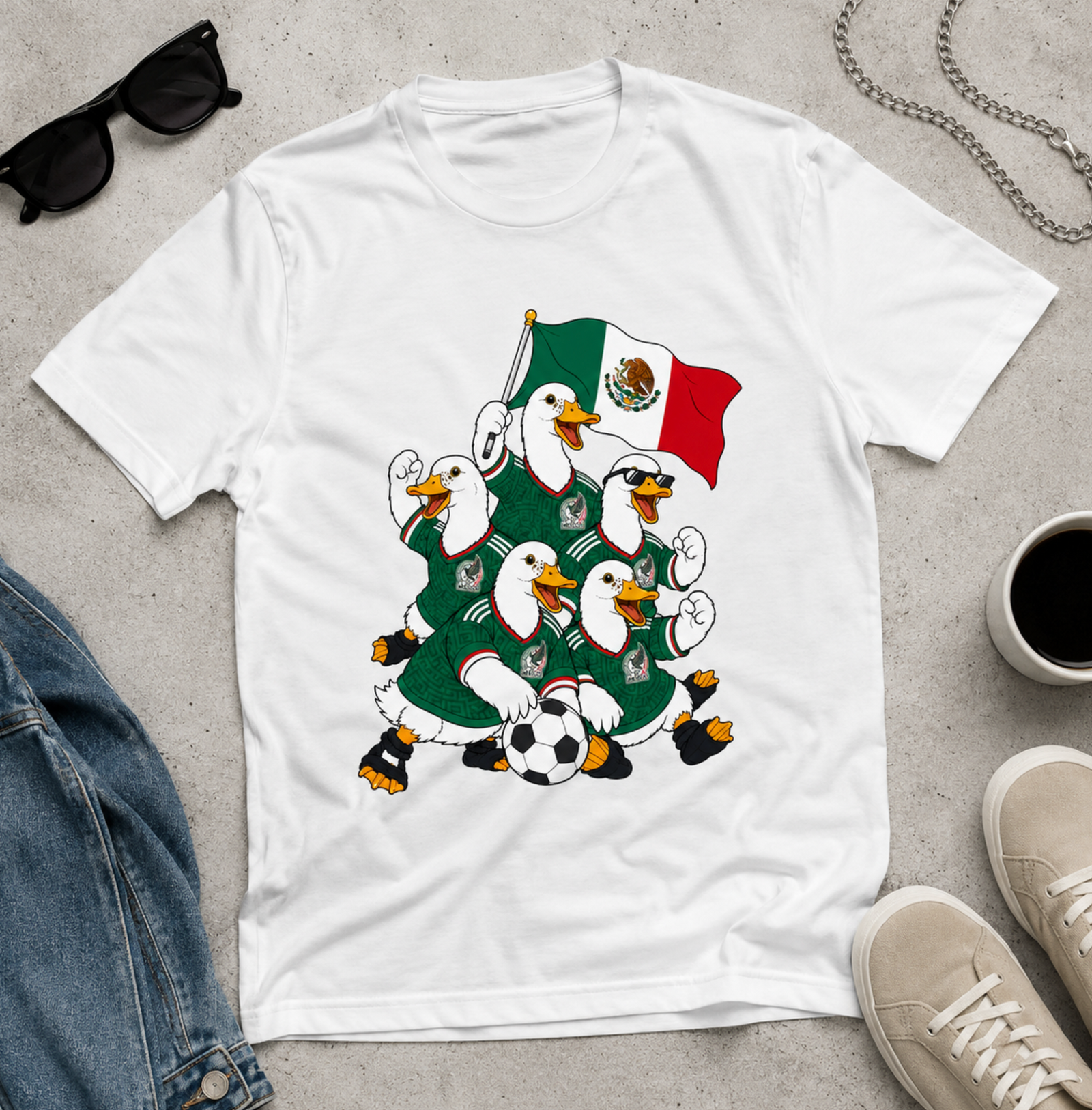 Unisex graphic T-shirt featuring an original soccer humorous illustration