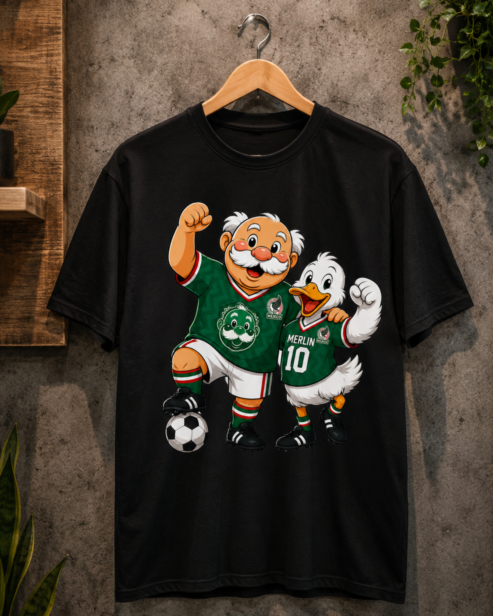 Unisex graphic T-shirt featuring an original soccer humorous illustration, additional product view 8