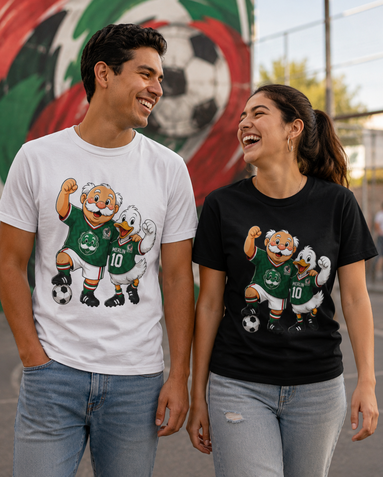 Unisex graphic T-shirt featuring an original soccer humorous illustration, additional product view 7