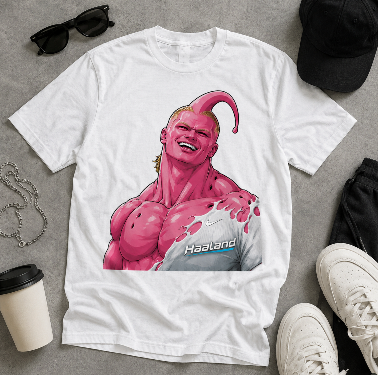 Unisex graphic T-shirt featuring an original soccer humorous cartoon-style illustration
